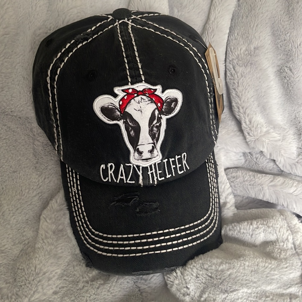 CRAZY HEIFER Distressed Vintage Ballcap - Picture 10 of 10